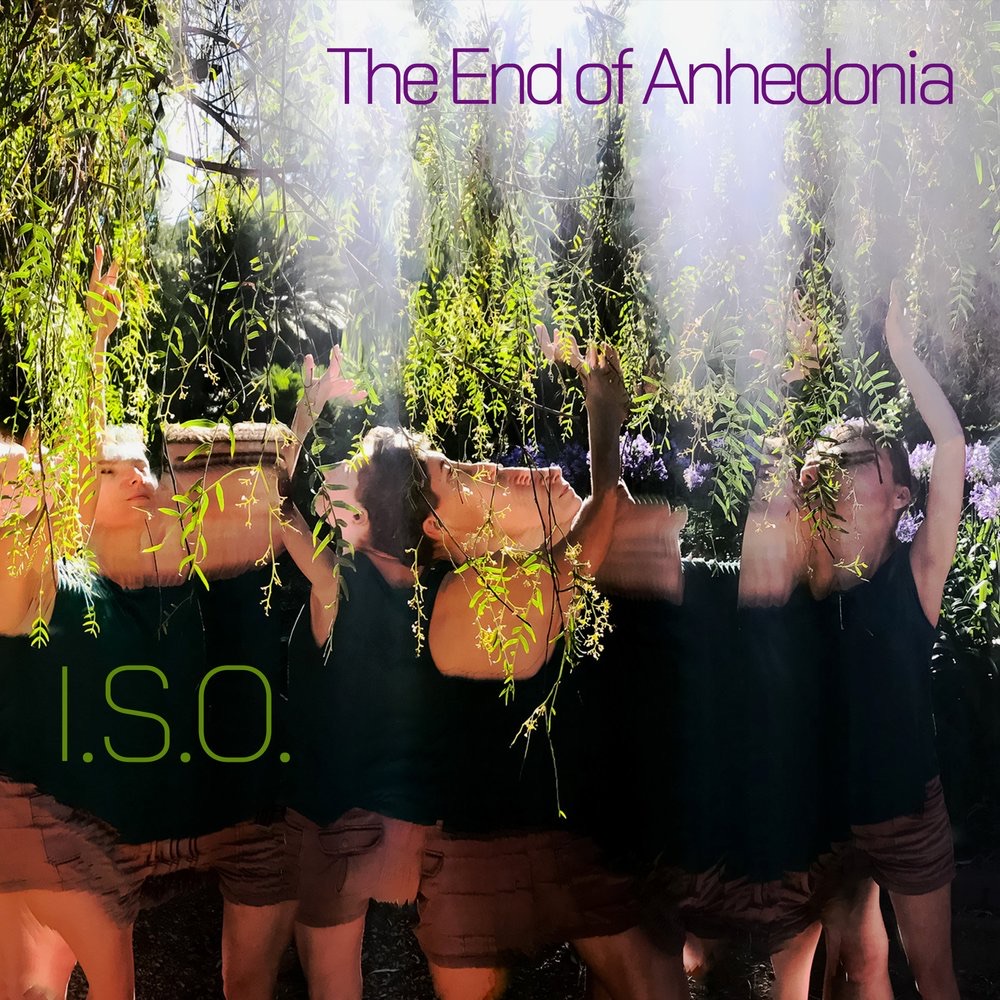 The End of Anhedonia single cover: I.S.O. in a sunlit garden