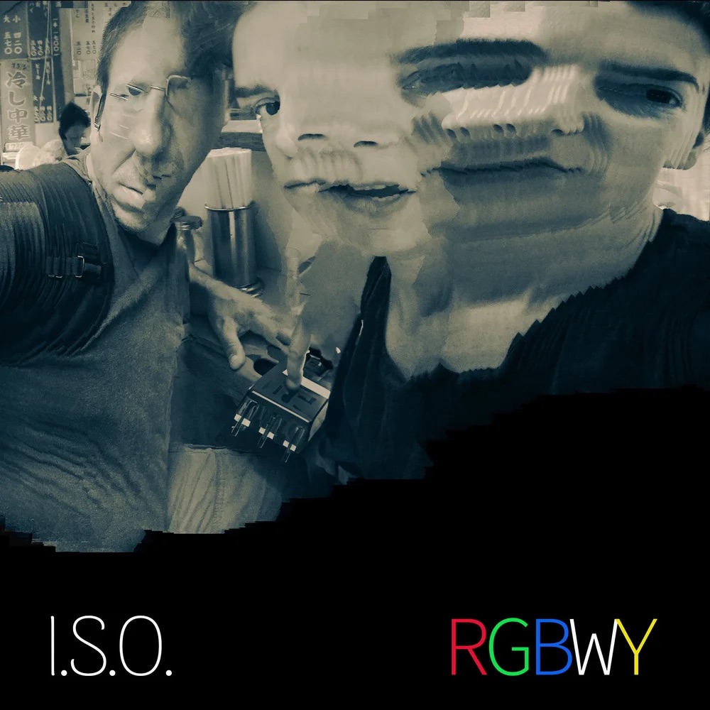 RGBWY album cover: blurred faces in black and white, with the title in coloured letters