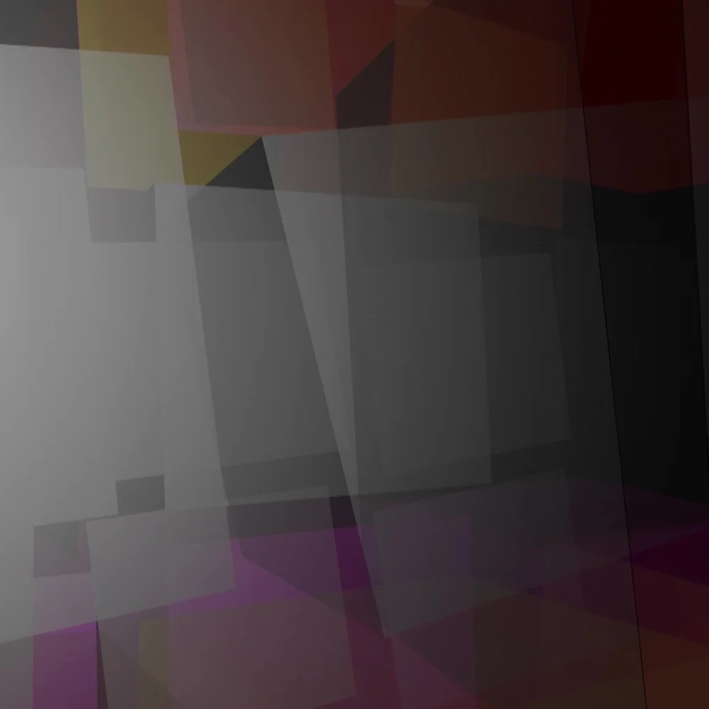 Grey, blurred blocks: projection from the dance piece Origin